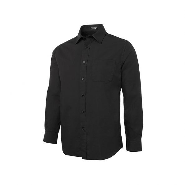 Poplin Shirt Mens -Black - Fraser and Hughes