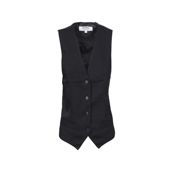 Female Waiters Vest - Black - Fraser and Hughes