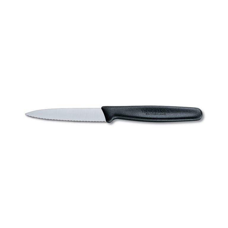 Victorinox Black Plastic Handle Serrated Paring Knife Fraser and Hughes